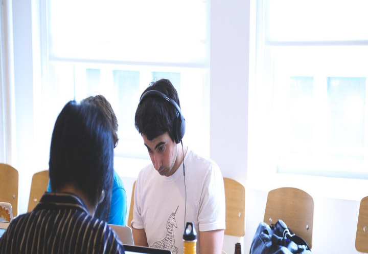 startup team office meeting